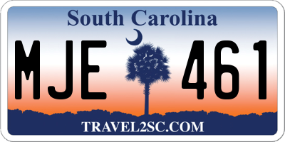 SC license plate MJE461