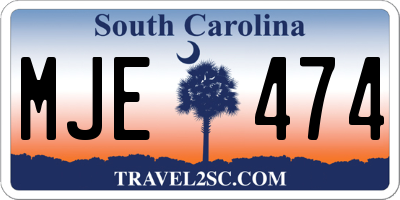SC license plate MJE474
