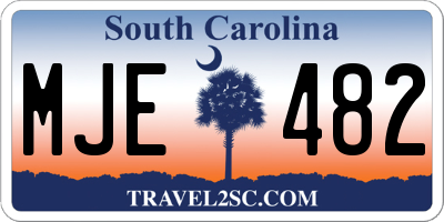 SC license plate MJE482