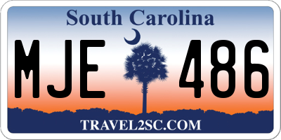 SC license plate MJE486