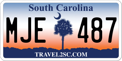 SC license plate MJE487