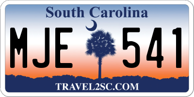 SC license plate MJE541
