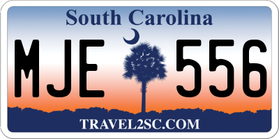 SC license plate MJE556