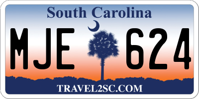SC license plate MJE624