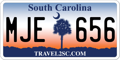 SC license plate MJE656