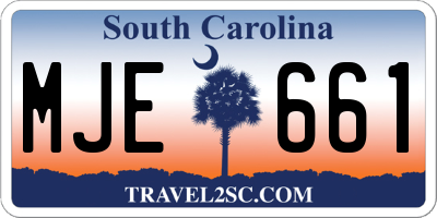 SC license plate MJE661