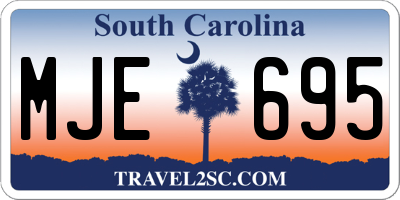 SC license plate MJE695