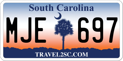 SC license plate MJE697