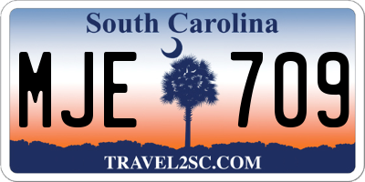 SC license plate MJE709