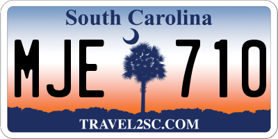 SC license plate MJE710