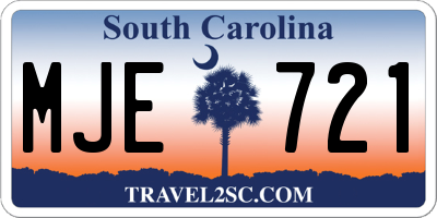 SC license plate MJE721