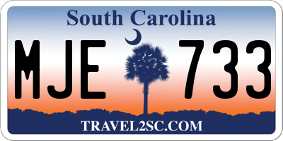 SC license plate MJE733