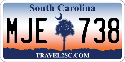 SC license plate MJE738