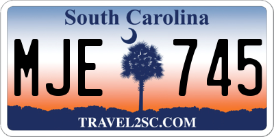 SC license plate MJE745