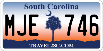 SC license plate MJE746