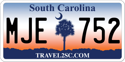 SC license plate MJE752
