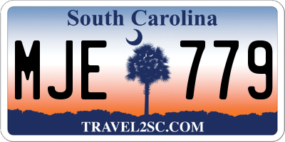 SC license plate MJE779