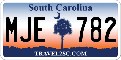 SC license plate MJE782