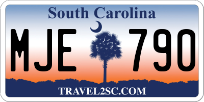 SC license plate MJE790