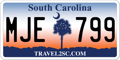 SC license plate MJE799