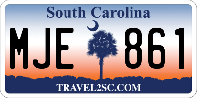 SC license plate MJE861