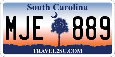 SC license plate MJE889