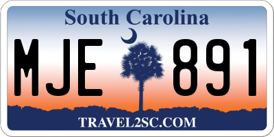 SC license plate MJE891