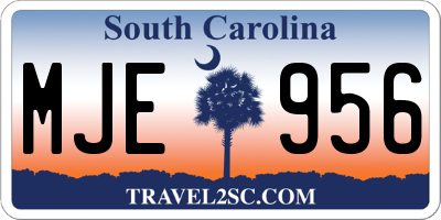 SC license plate MJE956