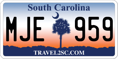 SC license plate MJE959