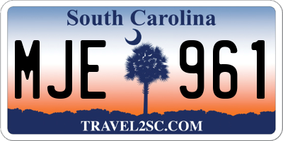 SC license plate MJE961