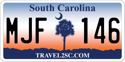 SC license plate MJF146