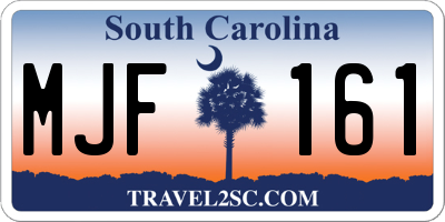 SC license plate MJF161