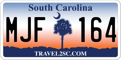 SC license plate MJF164