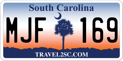 SC license plate MJF169
