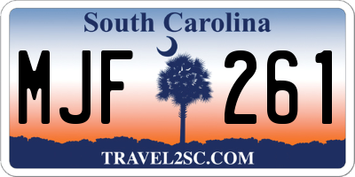SC license plate MJF261