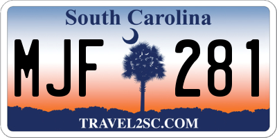 SC license plate MJF281