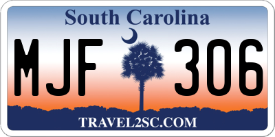 SC license plate MJF306