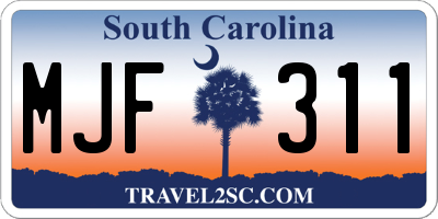 SC license plate MJF311