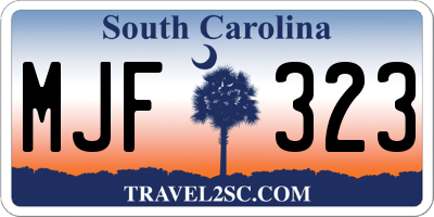 SC license plate MJF323