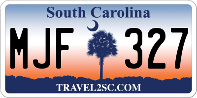 SC license plate MJF327