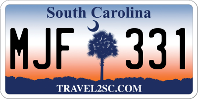 SC license plate MJF331