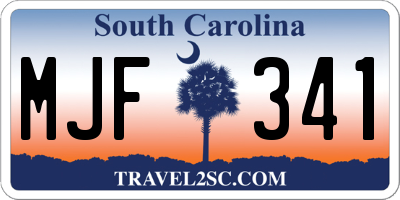 SC license plate MJF341