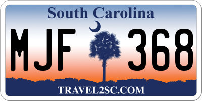 SC license plate MJF368