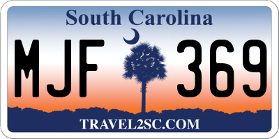 SC license plate MJF369