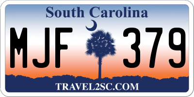 SC license plate MJF379