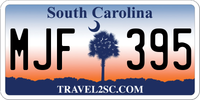 SC license plate MJF395