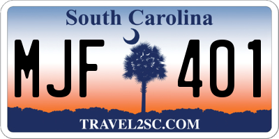 SC license plate MJF401