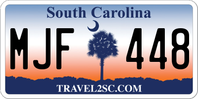 SC license plate MJF448