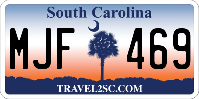 SC license plate MJF469