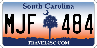 SC license plate MJF484